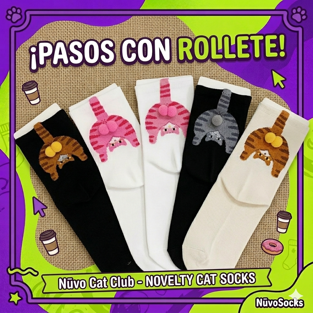Calcetines Gatitos Pom-Pom (Edición Limitada)